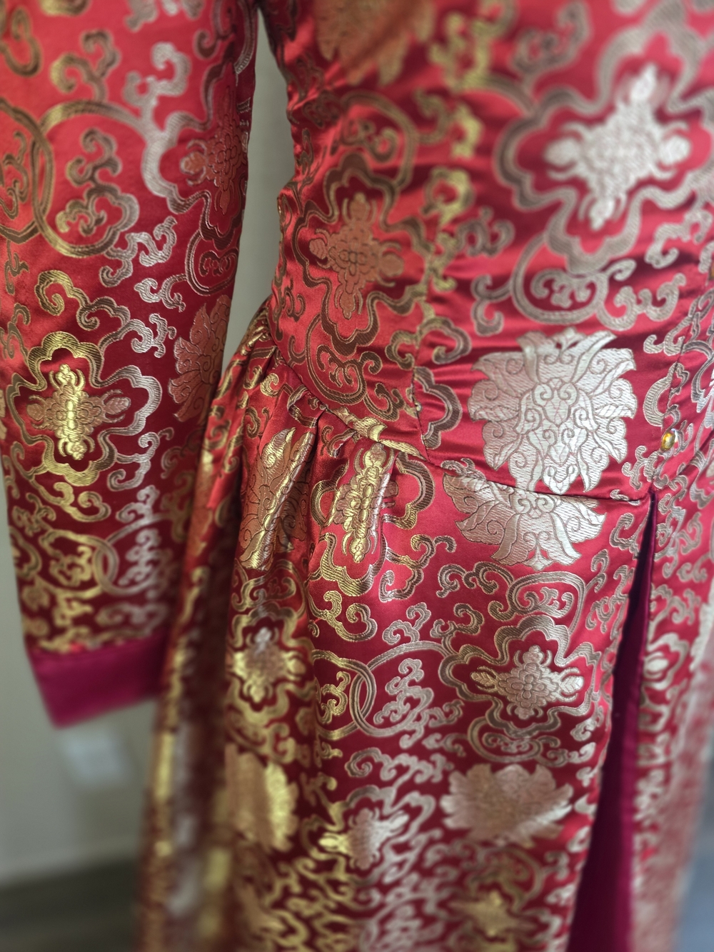 Renaissance Queen Princess Fairytale Brocade Victorian Holiday Dress Historical - Picture 6 of 12